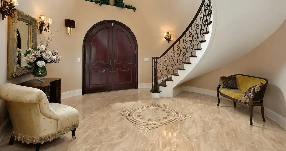 Entrance hall with professionally installed ceramic tile flooring in Shreveport LA
